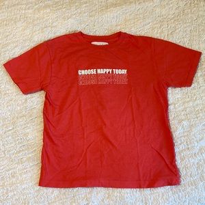 Zara Kids Graphic Tee size 9 choose happy today